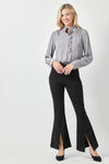 Flared Hem Split Pants-170 Bottoms-mystree-Coastal Bloom Boutique, find the trendiest versions of the popular styles and looks Located in Indialantic, FL