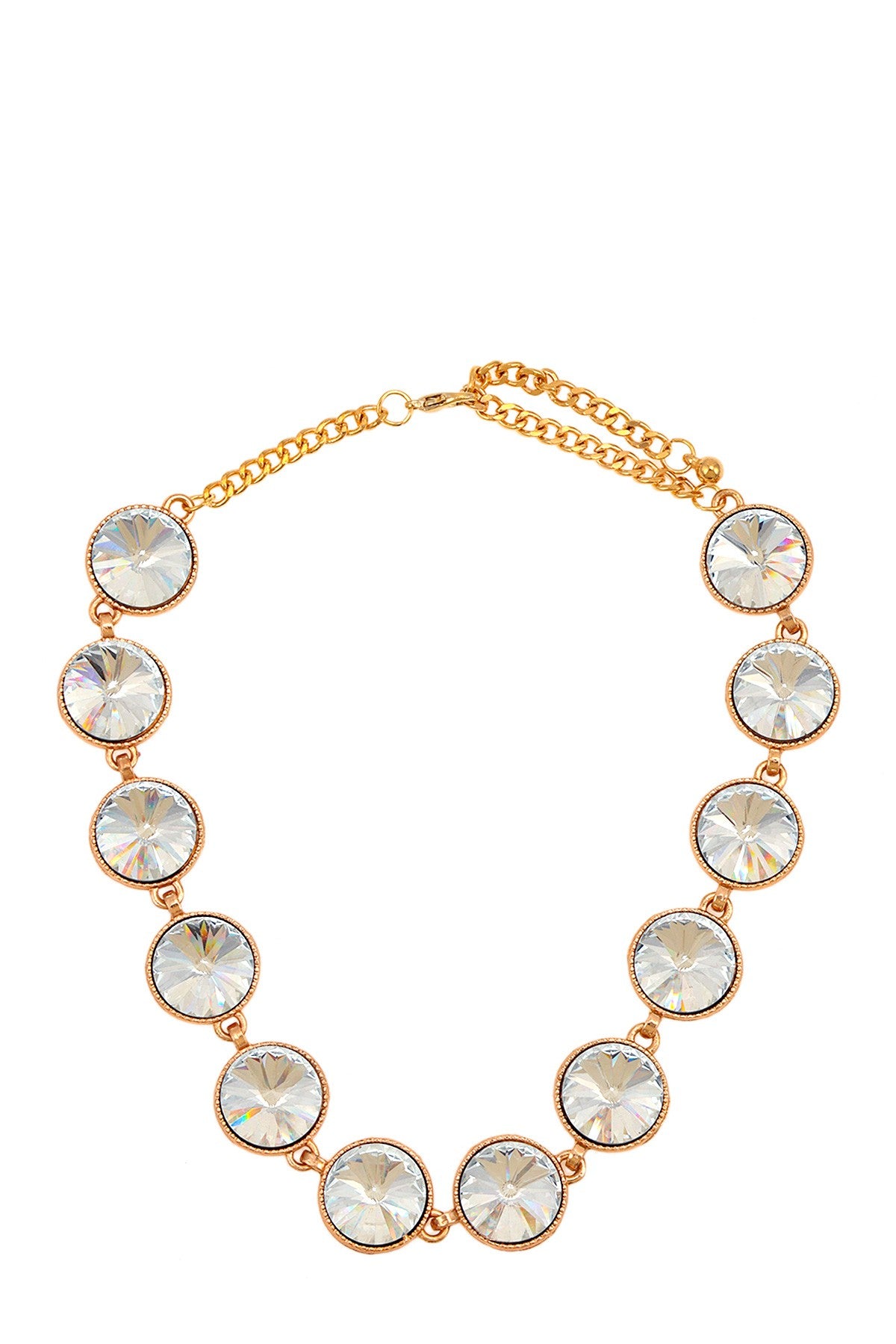 Modern Orbit Pendant Necklace - Gold/Clear-230 Jewelry-ICCO ACCESSORIES-Coastal Bloom Boutique, find the trendiest versions of the popular styles and looks Located in Indialantic, FL