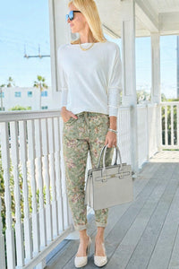 Calm Blossom Italian Jogger- Sage