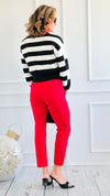 Weekend Muse Slim Ankle Pant-Red-100 Pants-spin usa-Coastal Bloom Boutique, find the trendiest versions of the popular styles and looks Located in Indialantic, FL