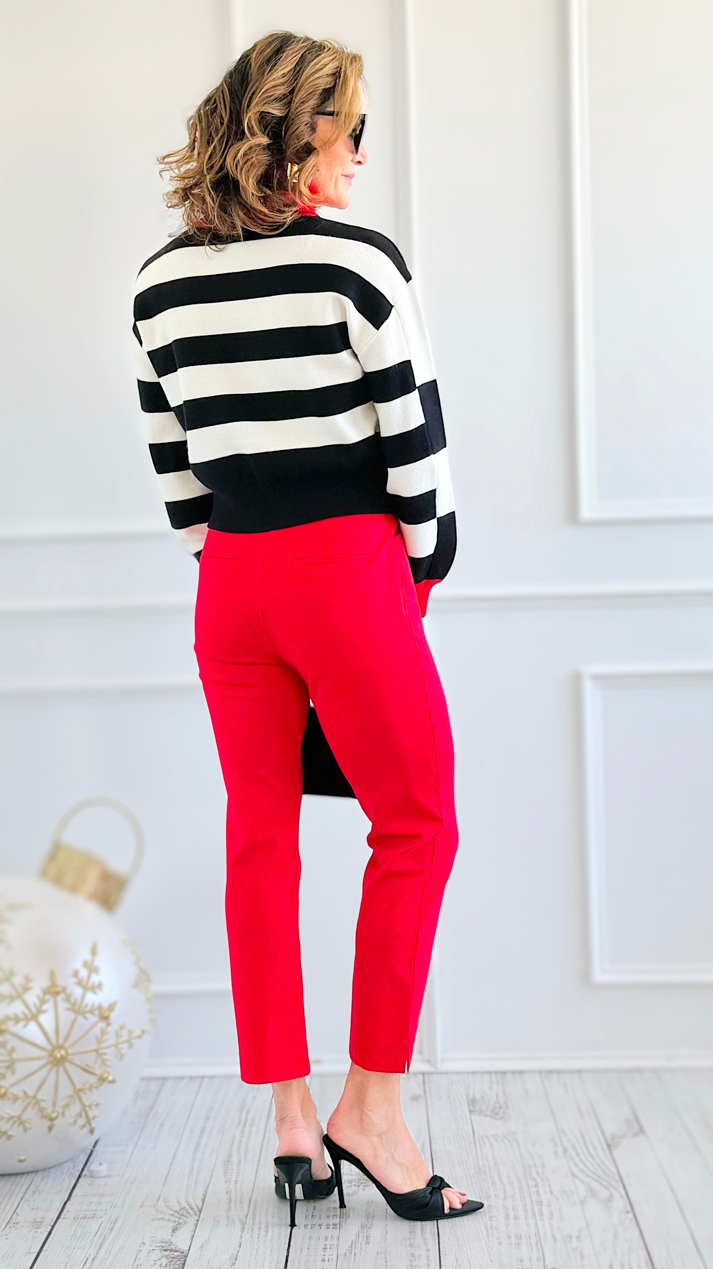 Weekend Muse Slim Ankle Pant-Red-100 Pants-spin usa-Coastal Bloom Boutique, find the trendiest versions of the popular styles and looks Located in Indialantic, FL