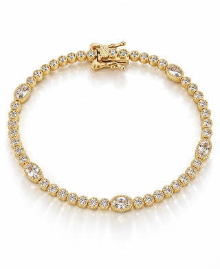 Sterling Silver Oval Station Bracelet