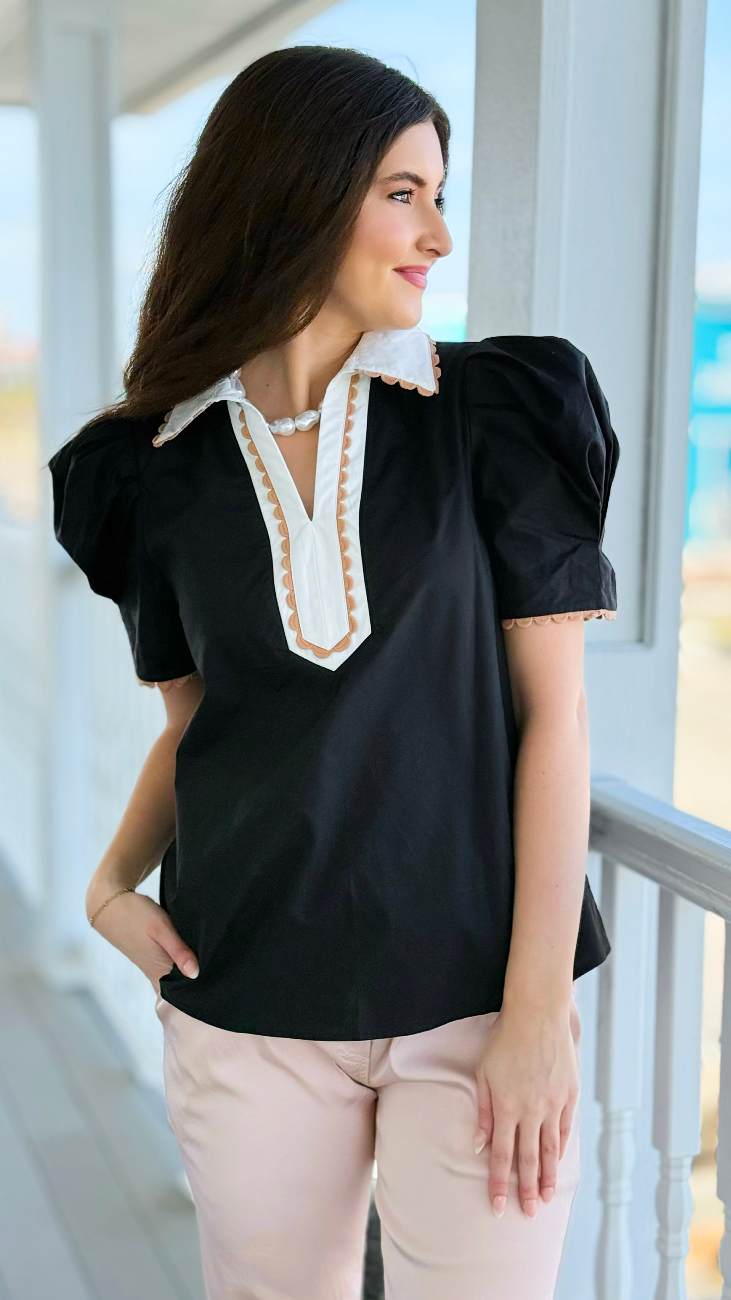 Polished Moments Puff Sleeve Top