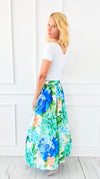 Hydrangea Italian Maxi Skirt-170 Bottoms-Venti6-Coastal Bloom Boutique, find the trendiest versions of the popular styles and looks Located in Indialantic, FL