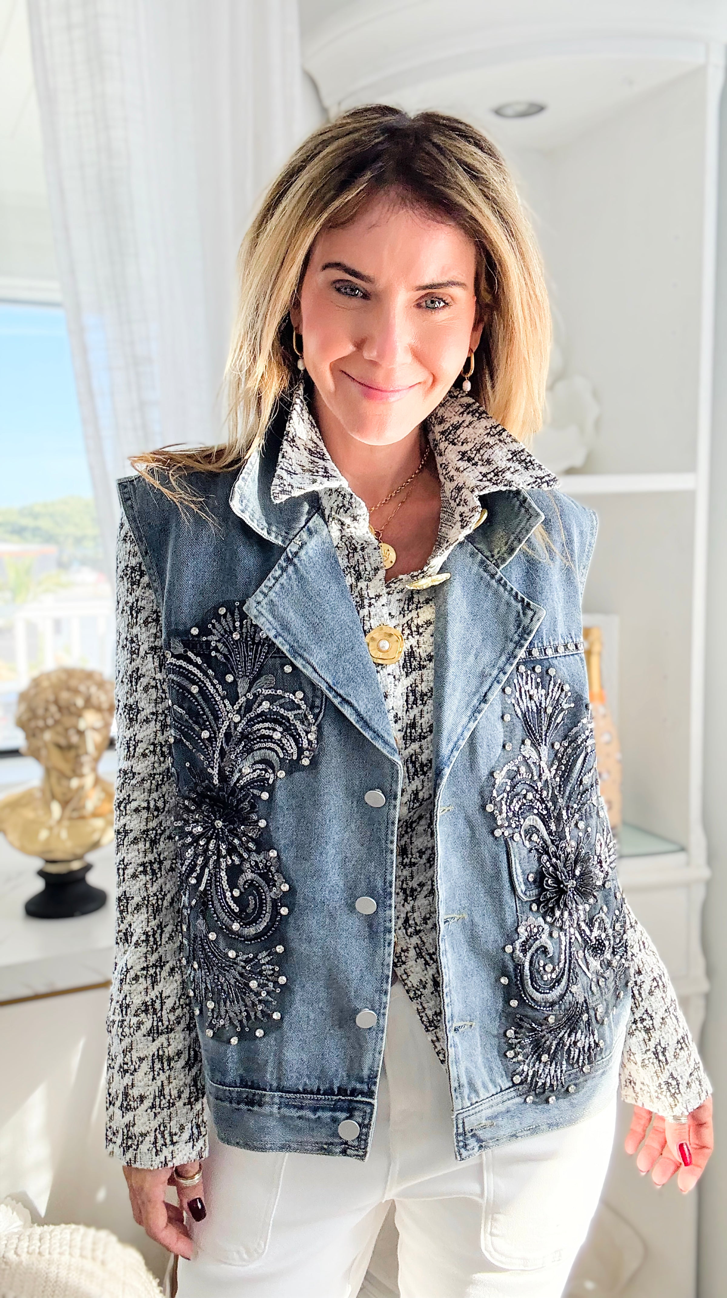 Midnight Muse Embellished Vest