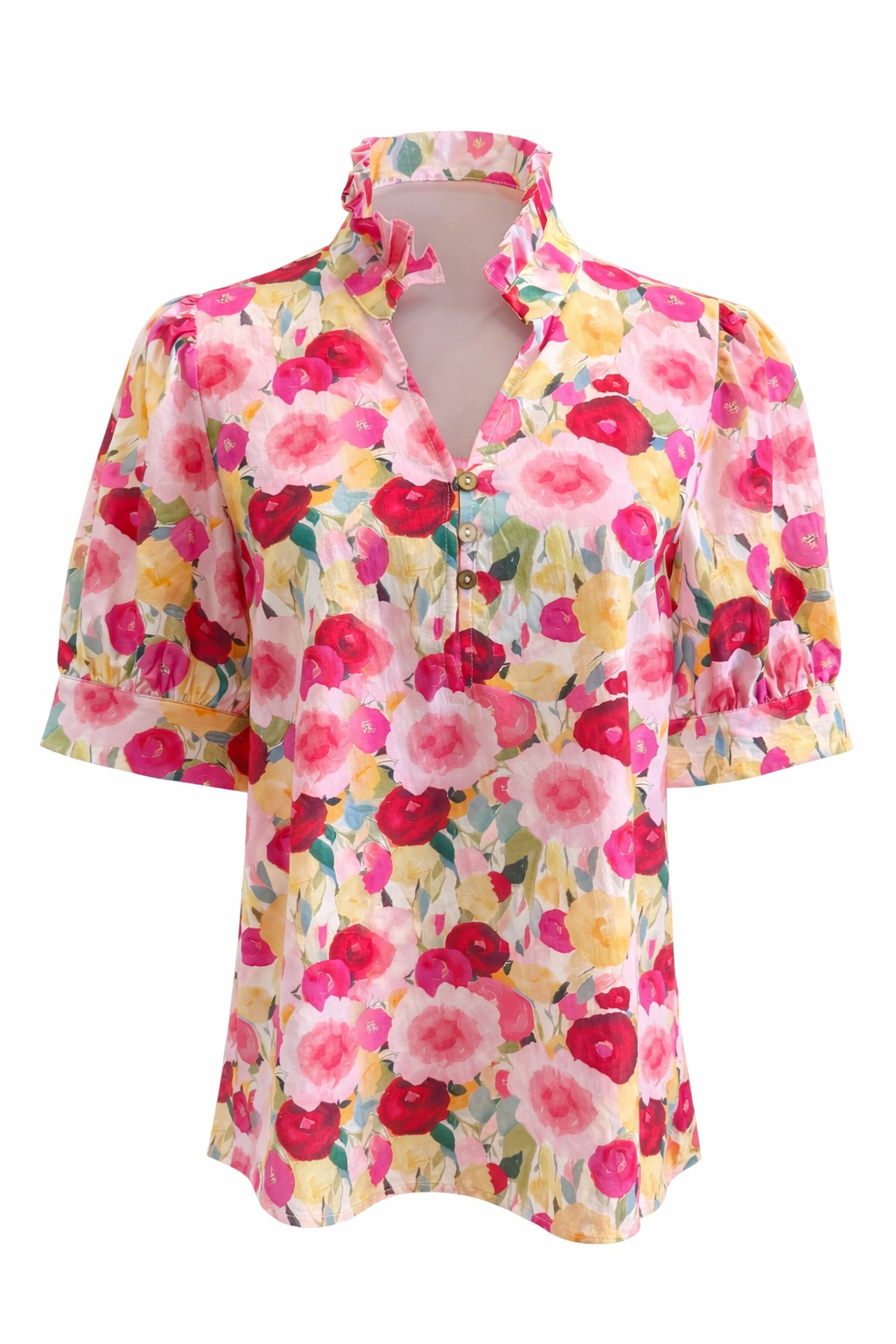 Petal Parade Button Front Top