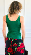 Seamless Everyday Tank Top - Dark Green-100 Sleeveless Tops-YELETE-Coastal Bloom Boutique, find the trendiest versions of the popular styles and looks Located in Indialantic, FL