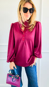 High Drama Balloon Sleeve Top-110 Long Sleeve Tops-JODIFL-Coastal Bloom Boutique, find the trendiest versions of the popular styles and looks Located in Indialantic, FL