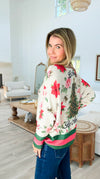 Untamed Holiday Bloom Italian Emilia Knit Sweater-140 Sweaters-SORPRESA-Coastal Bloom Boutique, find the trendiest versions of the popular styles and looks Located in Indialantic, FL