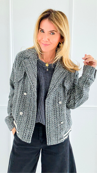City Signal Bomber Jacket-160 Jackets-mystree-Coastal Bloom Boutique, find the trendiest versions of the popular styles and looks Located in Indialantic, FL