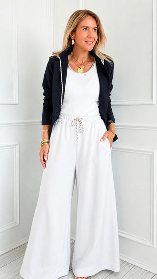 Caroline Italian Pant- White