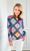 Bold Horizon Italian St Tropez Knit-140 Sweaters-Italianissimo-Coastal Bloom Boutique, find the trendiest versions of the popular styles and looks Located in Indialantic, FL