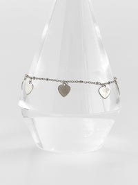 Stainless Steel Heart Station Anklet-230 Jewelry-NYW-Coastal Bloom Boutique, find the trendiest versions of the popular styles and looks Located in Indialantic, FL