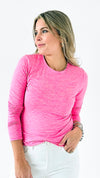 Essential Brushed Thumbpocket Tee- Pink-110 Long Sleeve Tops-Mono B-Coastal Bloom Boutique, find the trendiest versions of the popular styles and looks Located in Indialantic, FL