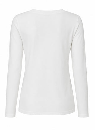 V-Neck Anniston Microfiber Tee- White