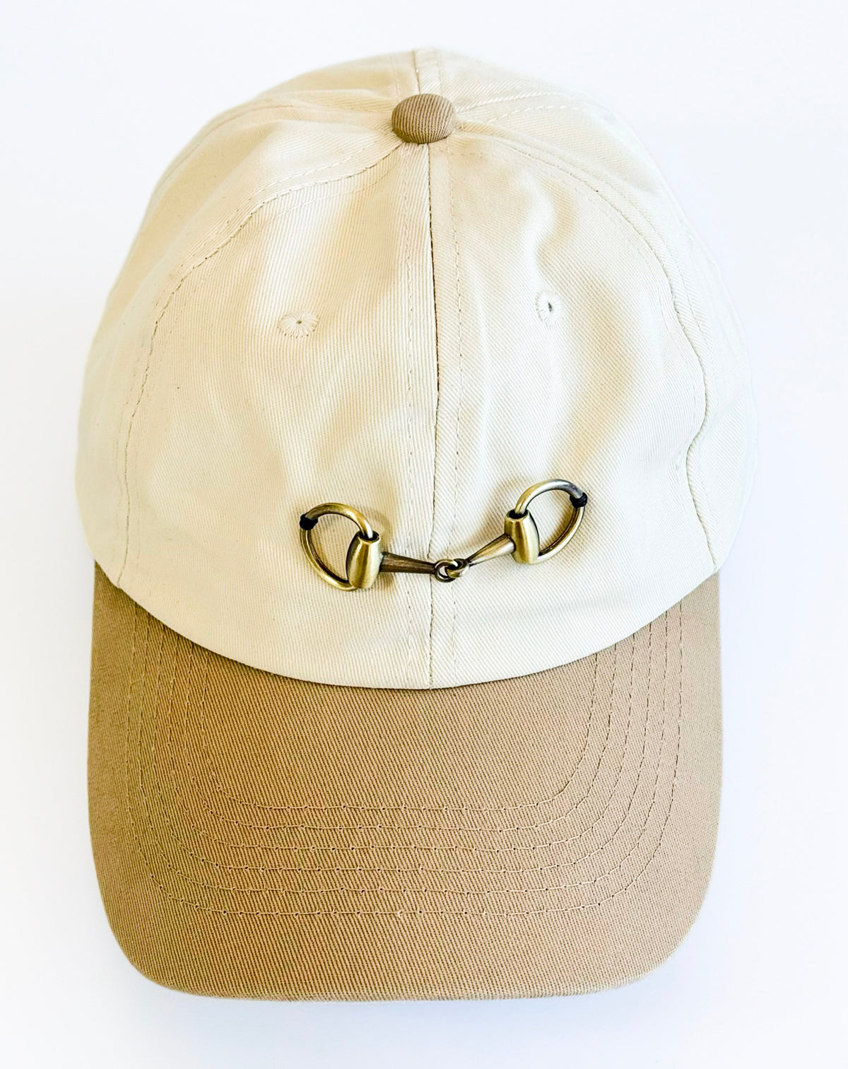 CB Exclusive Two Tone Horsebit Hat - Beige-260 Other Accessories-ICCO ACCESSORIES / Holly-Coastal Bloom Boutique, find the trendiest versions of the popular styles and looks Located in Indialantic, FL