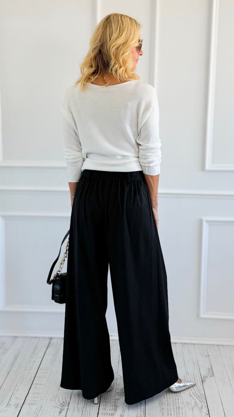 Elegance Pinstripe Italian Pant-100 Pants-AZUL MONACO-Coastal Bloom Boutique, find the trendiest versions of the popular styles and looks Located in Indialantic, FL