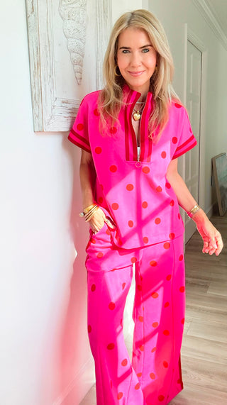 Polka Dot Wide Leg Pants