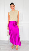 Isabella Italian Skirt- Magenta-170 Bottoms-SEE YOU IN ROME-Coastal Bloom Boutique, find the trendiest versions of the popular styles and looks Located in Indialantic, FL