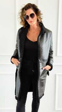 Midnight Embrace Coat-160 Jackets-ROUSSEAU-Coastal Bloom Boutique, find the trendiest versions of the popular styles and looks Located in Indialantic, FL