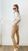 Ultra Stretch Lux Skinny Pant - Light Camel-170 Bottoms-Tempo-Coastal Bloom Boutique, find the trendiest versions of the popular styles and looks Located in Indialantic, FL