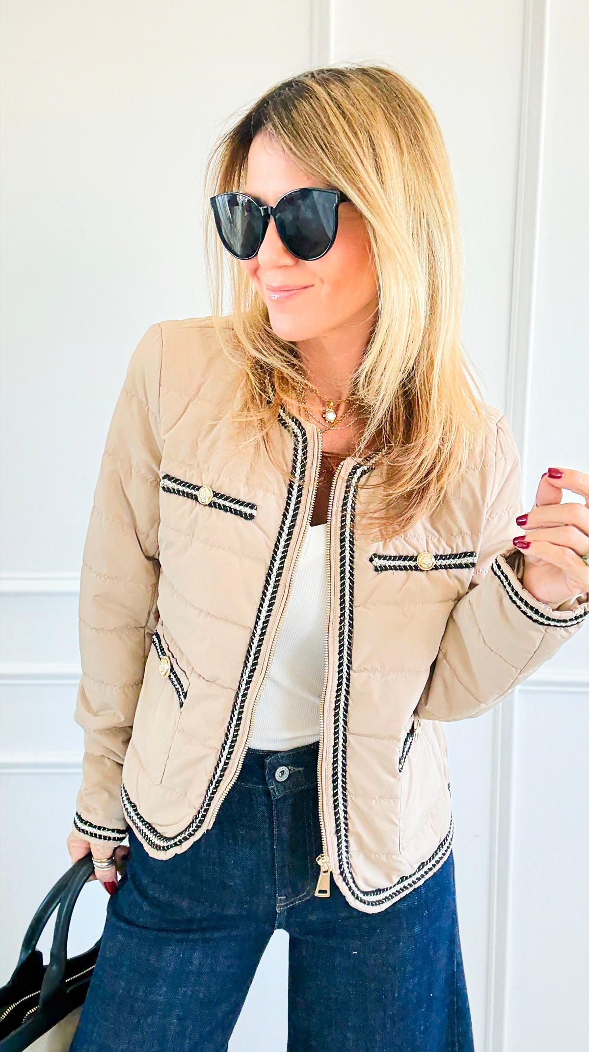Braided Bliss Jacket-Beige-160 Jackets-V SKY-Coastal Bloom Boutique, find the trendiest versions of the popular styles and looks Located in Indialantic, FL
