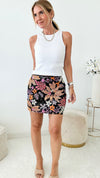 Kiss Me Sequin Embroidered Mini Skirt-170 Bottoms-CES FEMME-Coastal Bloom Boutique, find the trendiest versions of the popular styles and looks Located in Indialantic, FL