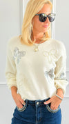 Take A Bow Sweater - Ivory-140 Sweaters-Dreamers-Coastal Bloom Boutique, find the trendiest versions of the popular styles and looks Located in Indialantic, FL
