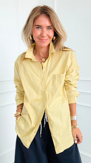 Classic Button-Up Top - Honey