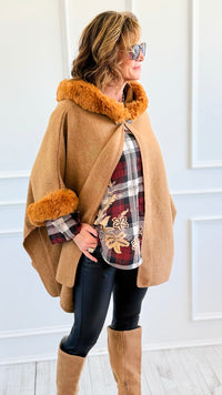 Wrapped in Warmth and Elegance Cape-160 Jackets-Original USA-Coastal Bloom Boutique, find the trendiest versions of the popular styles and looks Located in Indialantic, FL