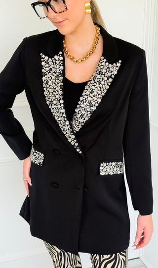 Embellished Lapel Blazer