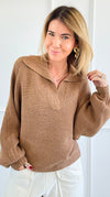 Cloud Nine Knit Sweater - Taupe-140 Sweaters-Promesa-Coastal Bloom Boutique, find the trendiest versions of the popular styles and looks Located in Indialantic, FL