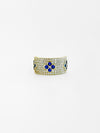 Sterling Silver Micropave Sapphire Flower Station Ring-230 Jewelry-NYC-Coastal Bloom Boutique, find the trendiest versions of the popular styles and looks Located in Indialantic, FL