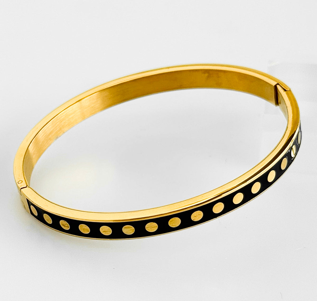 Minimalist Polka Dot Bracelet - Black-230 Jewelry-Chasing Bandits-Coastal Bloom Boutique, find the trendiest versions of the popular styles and looks Located in Indialantic, FL