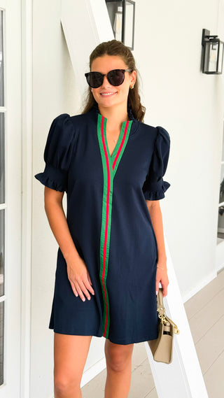 Contrast Trim Dress