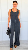 Triple Play 3 Pieces Italian Set- Dark Gray-210 Loungewear/Sets-Italianissimo-Coastal Bloom Boutique, find the trendiest versions of the popular styles and looks Located in Indialantic, FL