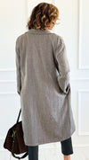 Wild Lining Italian Long Coat-160 Jackets-AZUL MONACO-Coastal Bloom Boutique, find the trendiest versions of the popular styles and looks Located in Indialantic, FL