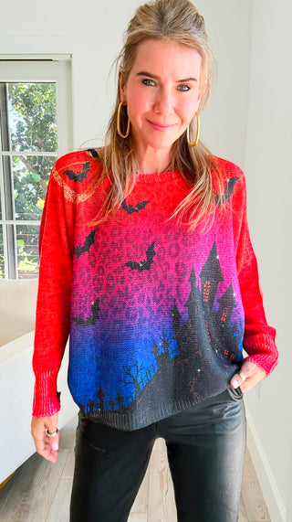 Moonlit Manor Lurex Italian St Tropez Knit Top