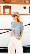 It Girl Italian St Tropez Sweater-140 Sweaters-Italianissimo-Coastal Bloom Boutique, find the trendiest versions of the popular styles and looks Located in Indialantic, FL