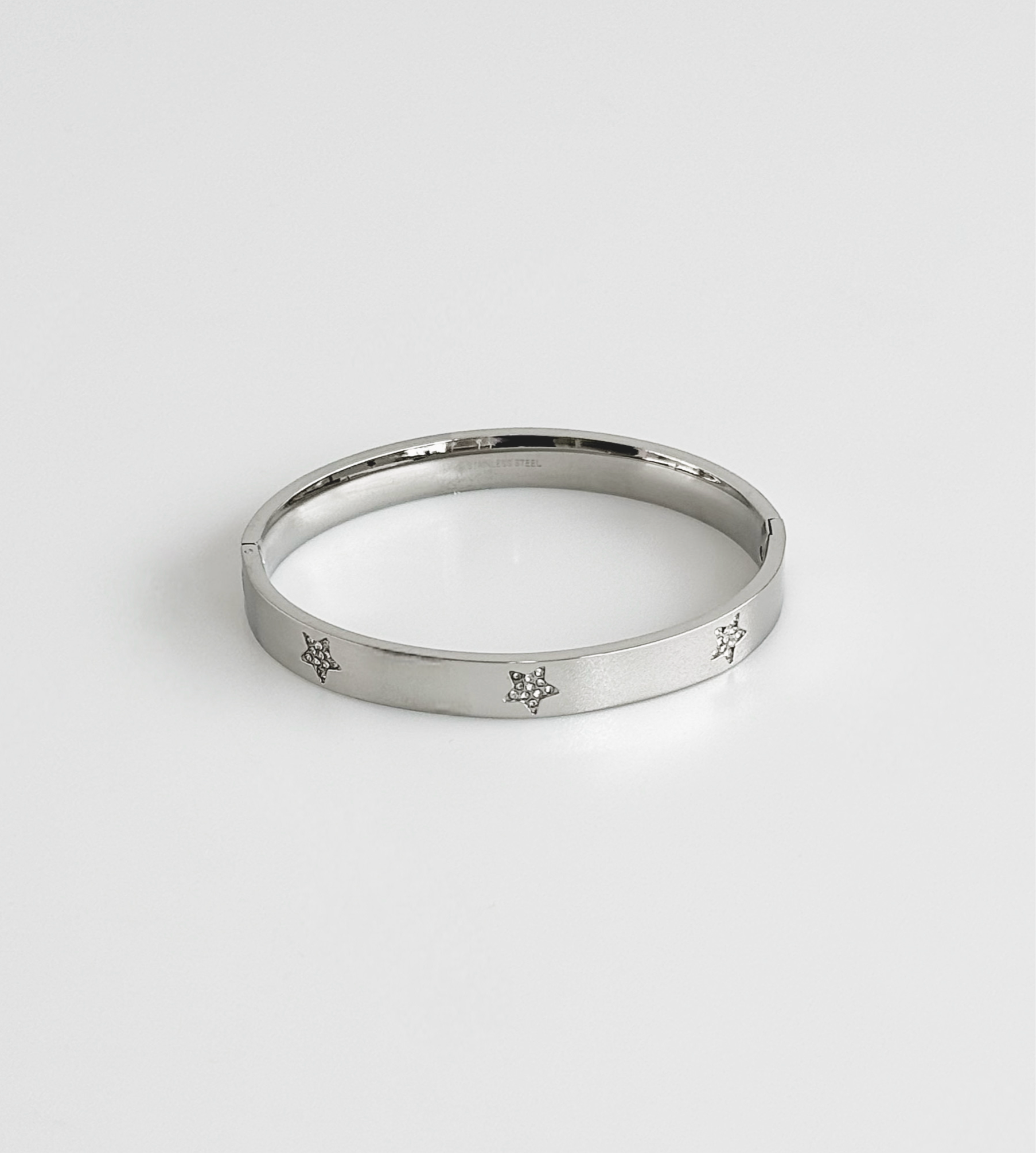 Stainless Steel Star Bangle Bracelet-230 Jewelry-NYW/NYC-Coastal Bloom Boutique, find the trendiest versions of the popular styles and looks Located in Indialantic, FL