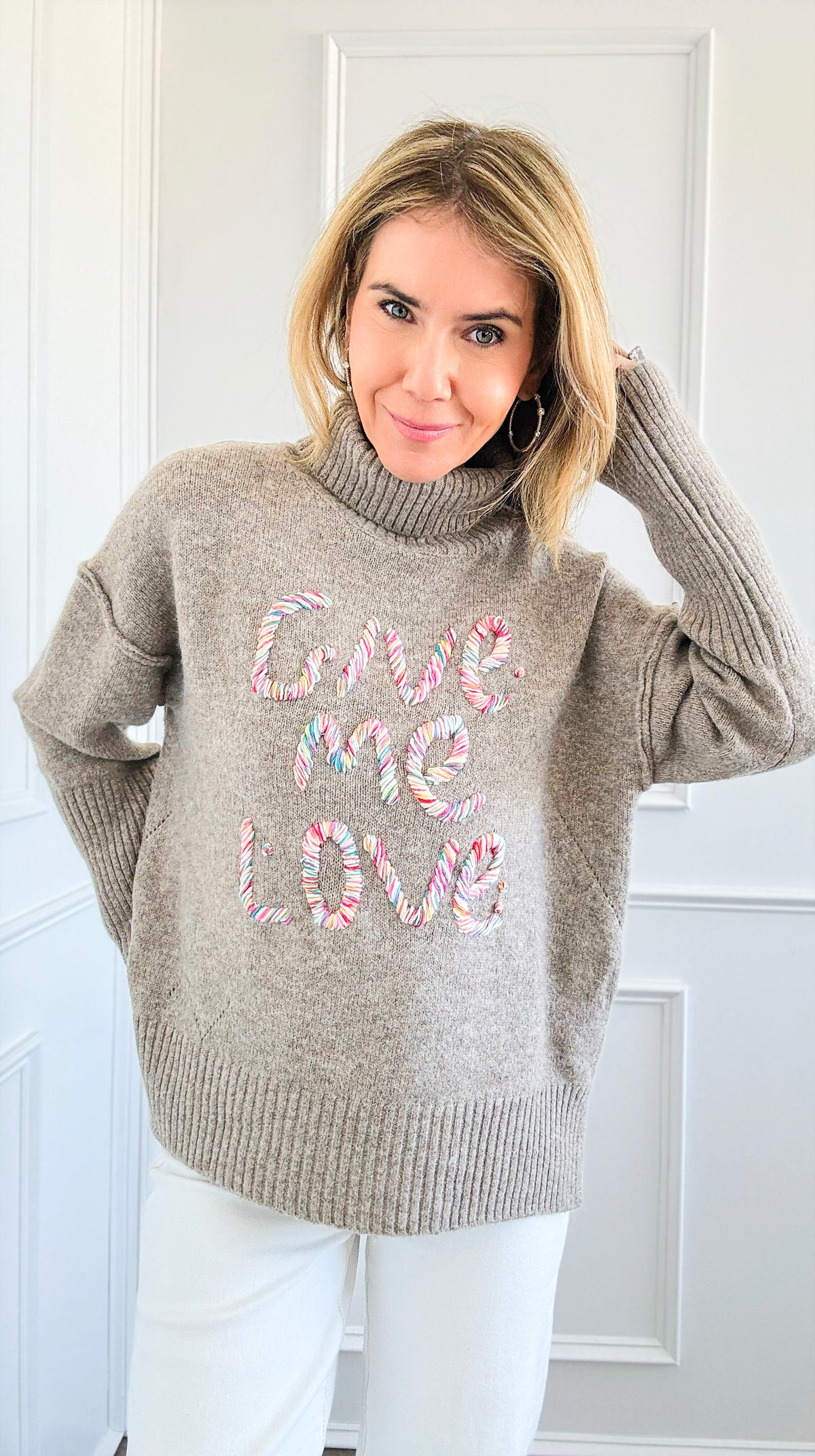 Give me Love Ribbed Sweater-140 Sweaters-listicle-Coastal Bloom Boutique, find the trendiest versions of the popular styles and looks Located in Indialantic, FL