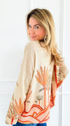 Sahara Sunset Italian Lurex Sweater-140 Sweaters-Italianissimo-Coastal Bloom Boutique, find the trendiest versions of the popular styles and looks Located in Indialantic, FL