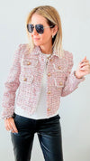 Touch Of Class Tweed Cropped Jacket-160 Jackets-Why Dress-Coastal Bloom Boutique, find the trendiest versions of the popular styles and looks Located in Indialantic, FL
