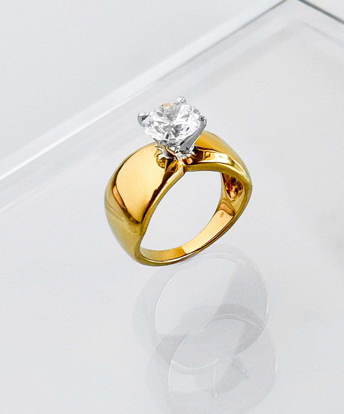 Sterling Silver Radiance Solitaire Ring-230 Jewelry-Oriental Treasure-Coastal Bloom Boutique, find the trendiest versions of the popular styles and looks Located in Indialantic, FL
