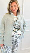 Eileen Fall Shacket - Heather Grey-160 Jackets-Rosio-Coastal Bloom Boutique, find the trendiest versions of the popular styles and looks Located in Indialantic, FL