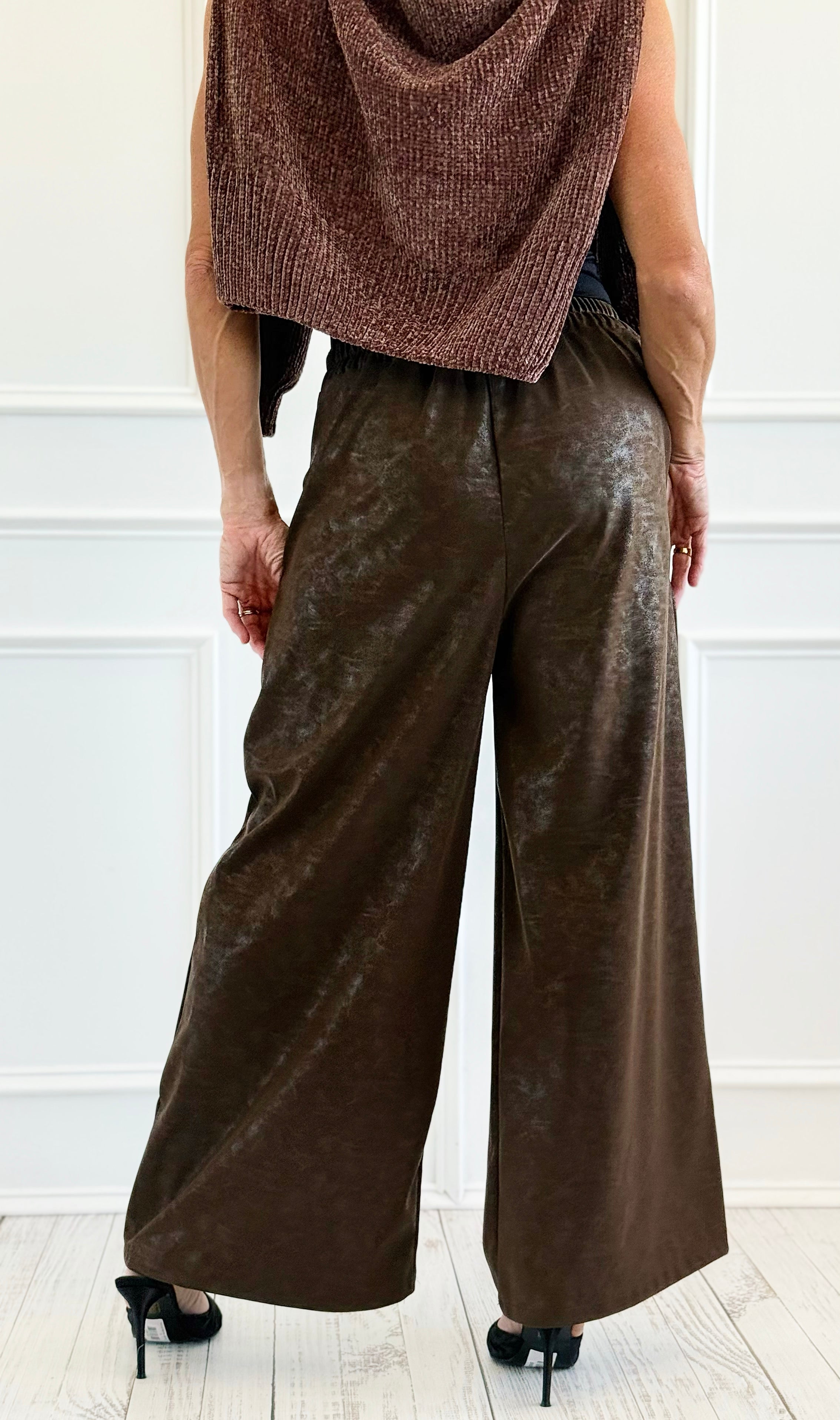 Starlit Italian Flare- Leg Pant- Brown-100 Pants-AZUL MONACO-Coastal Bloom Boutique, find the trendiest versions of the popular styles and looks Located in Indialantic, FL