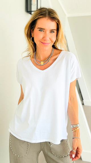 Alys Cotton Italian Top- White