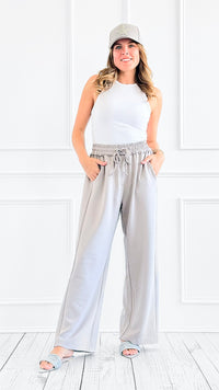 Serenity Wide-Leg Pants-180 Joggers-White Birch-Coastal Bloom Boutique, find the trendiest versions of the popular styles and looks Located in Indialantic, FL