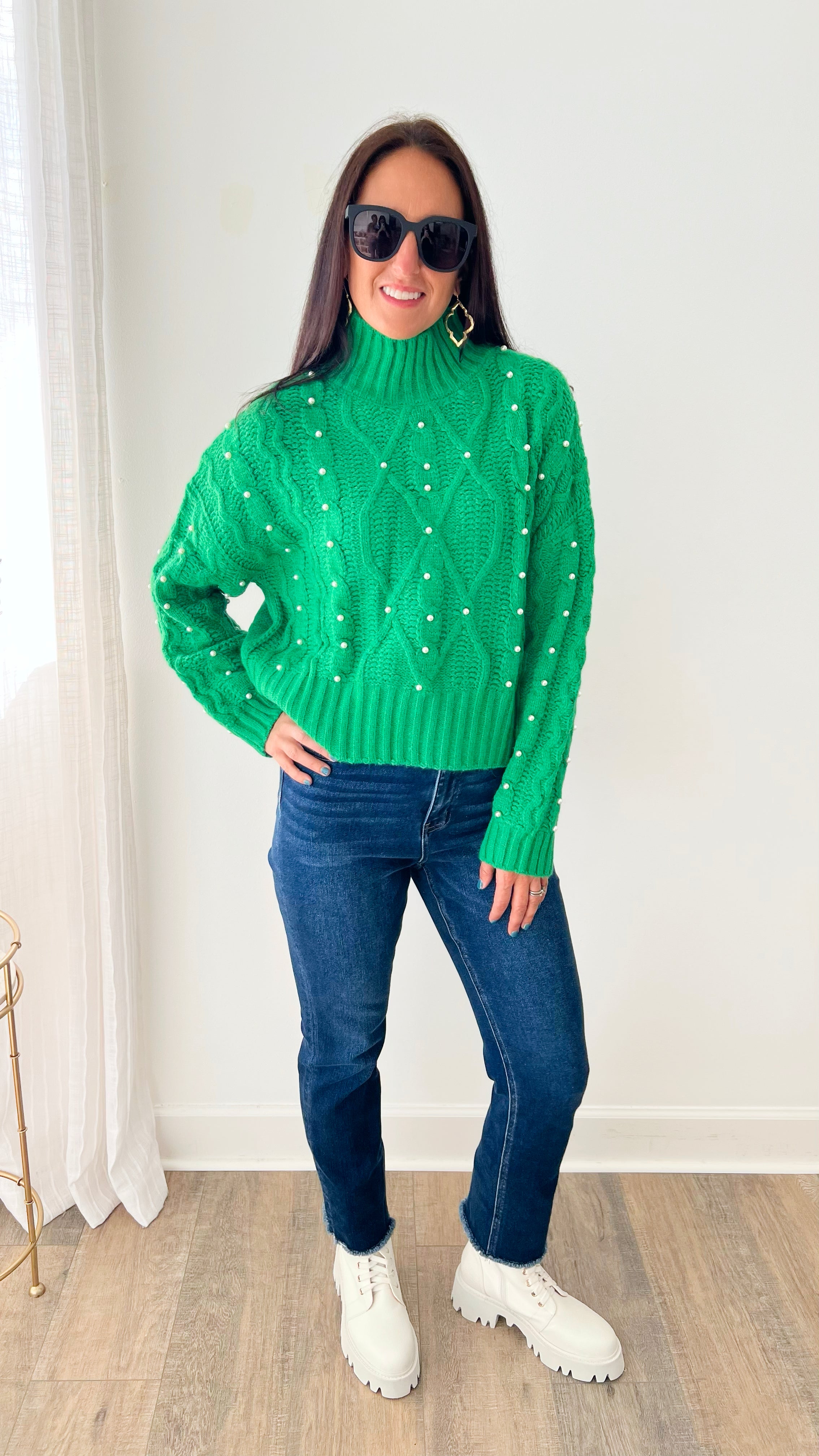 Kelly green hot sale irish sweater