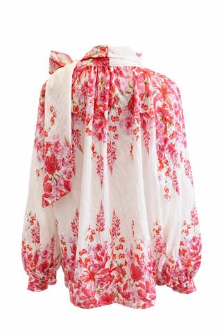 Love In Bloom Tie Neck Italian Top